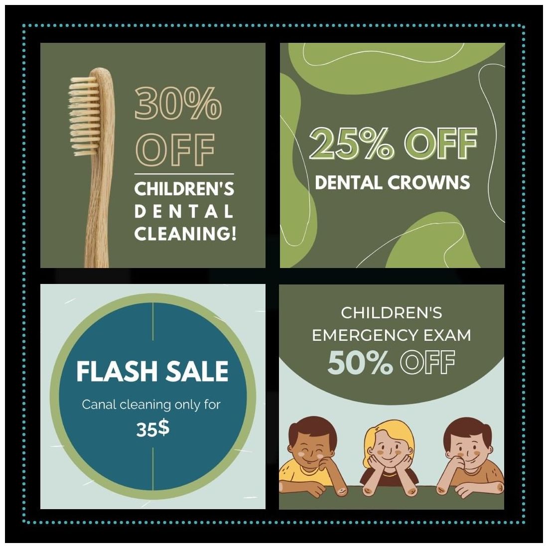 Dentist Canva Templates Preview image.