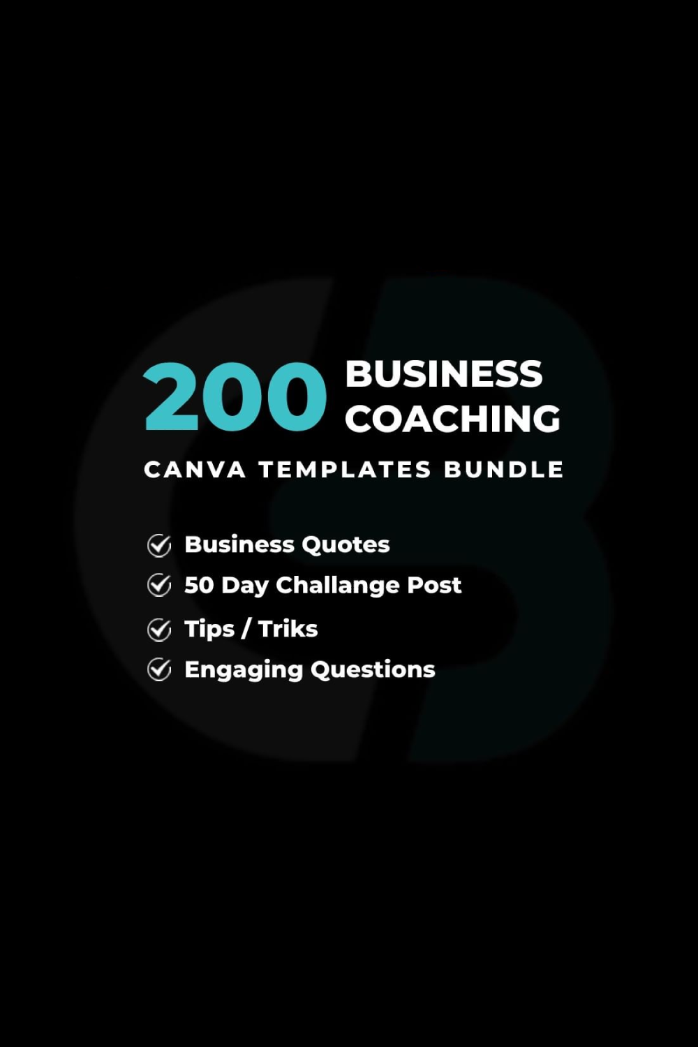 Business Coaching Canva Templates Bundle Pinterest image.