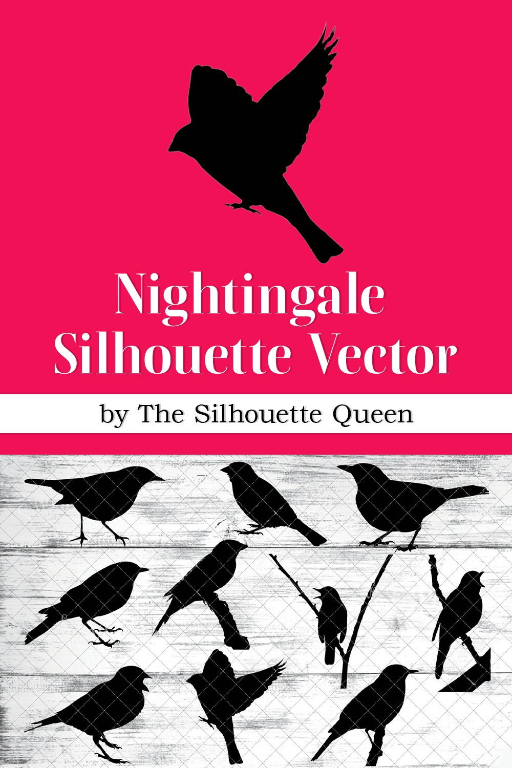nightingale silhouette vector pinterest