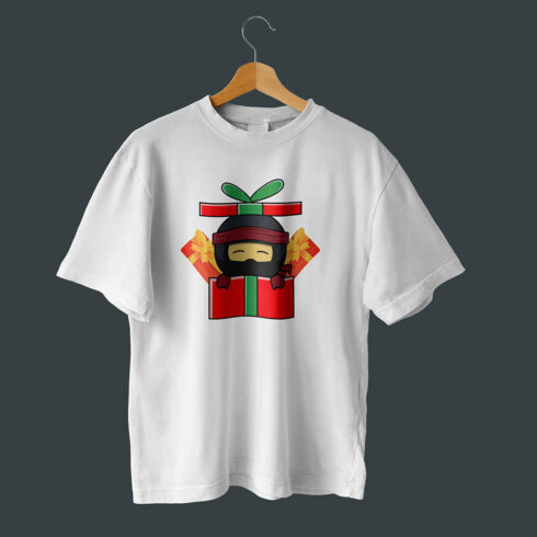 Ninja Gift Illustration T-Shirt Design cover image.
