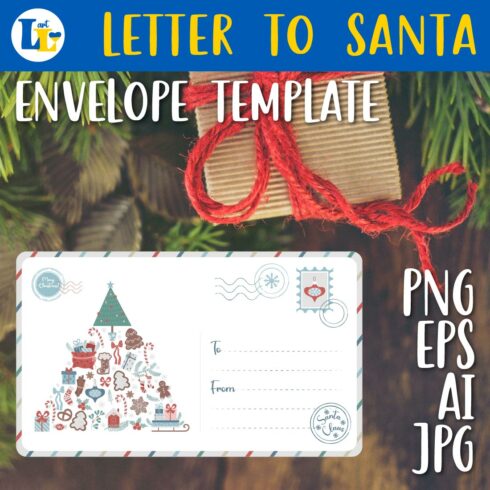 Letter to Santa Envelope Template cover image.