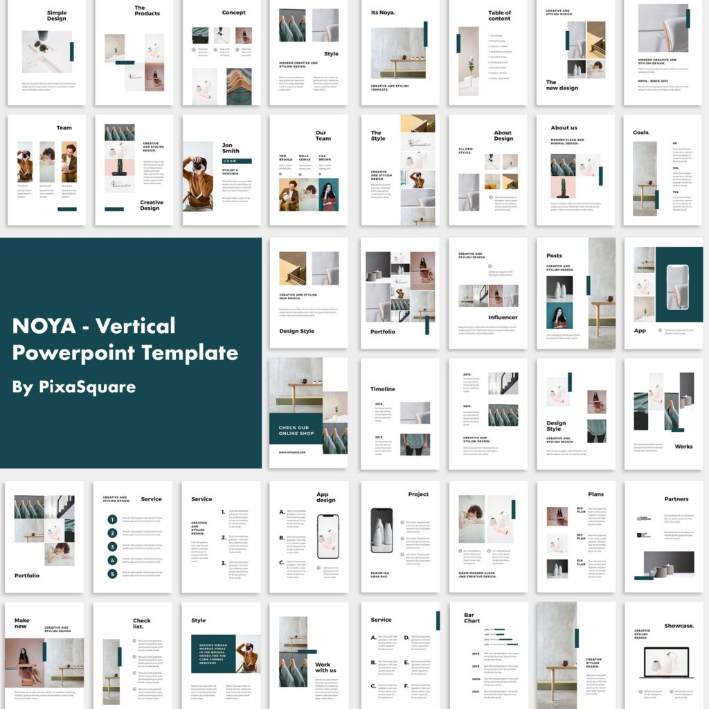 NOYA Vertical Powerpoint Template MasterBundles