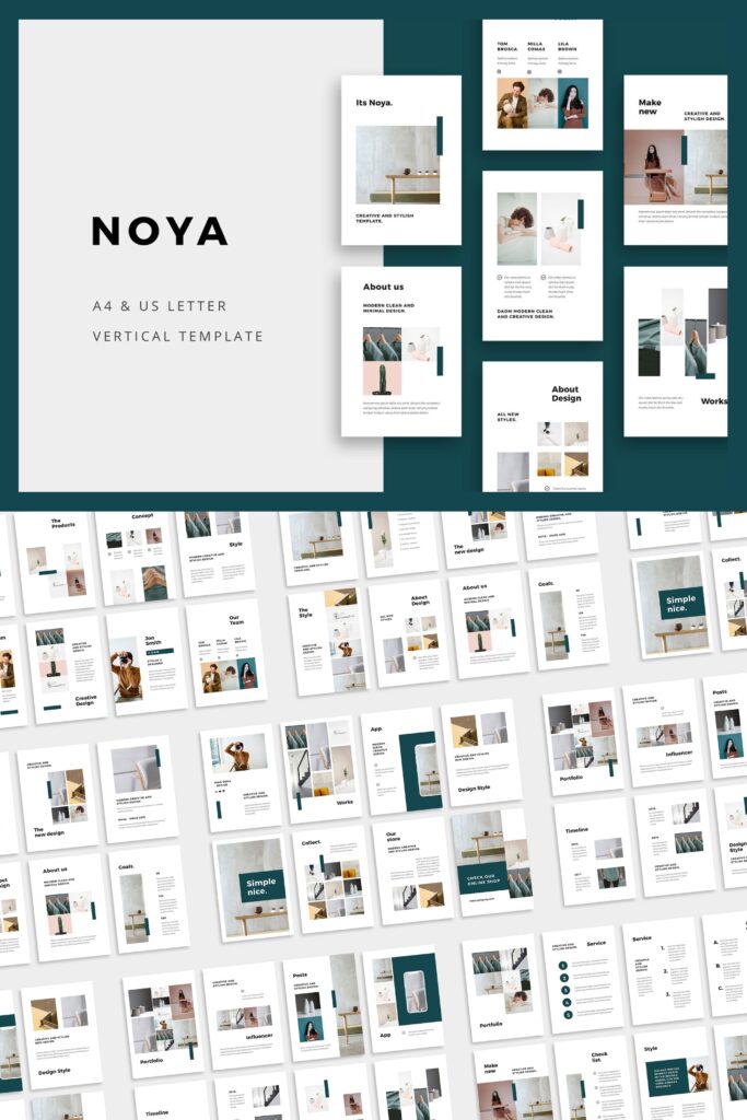 NOYA - Vertical Powerpoint Template – MasterBundles