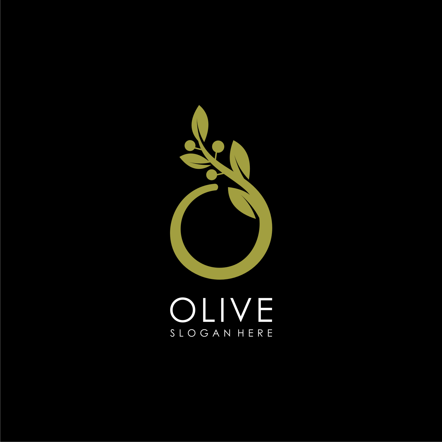 olive logo vector design premium
