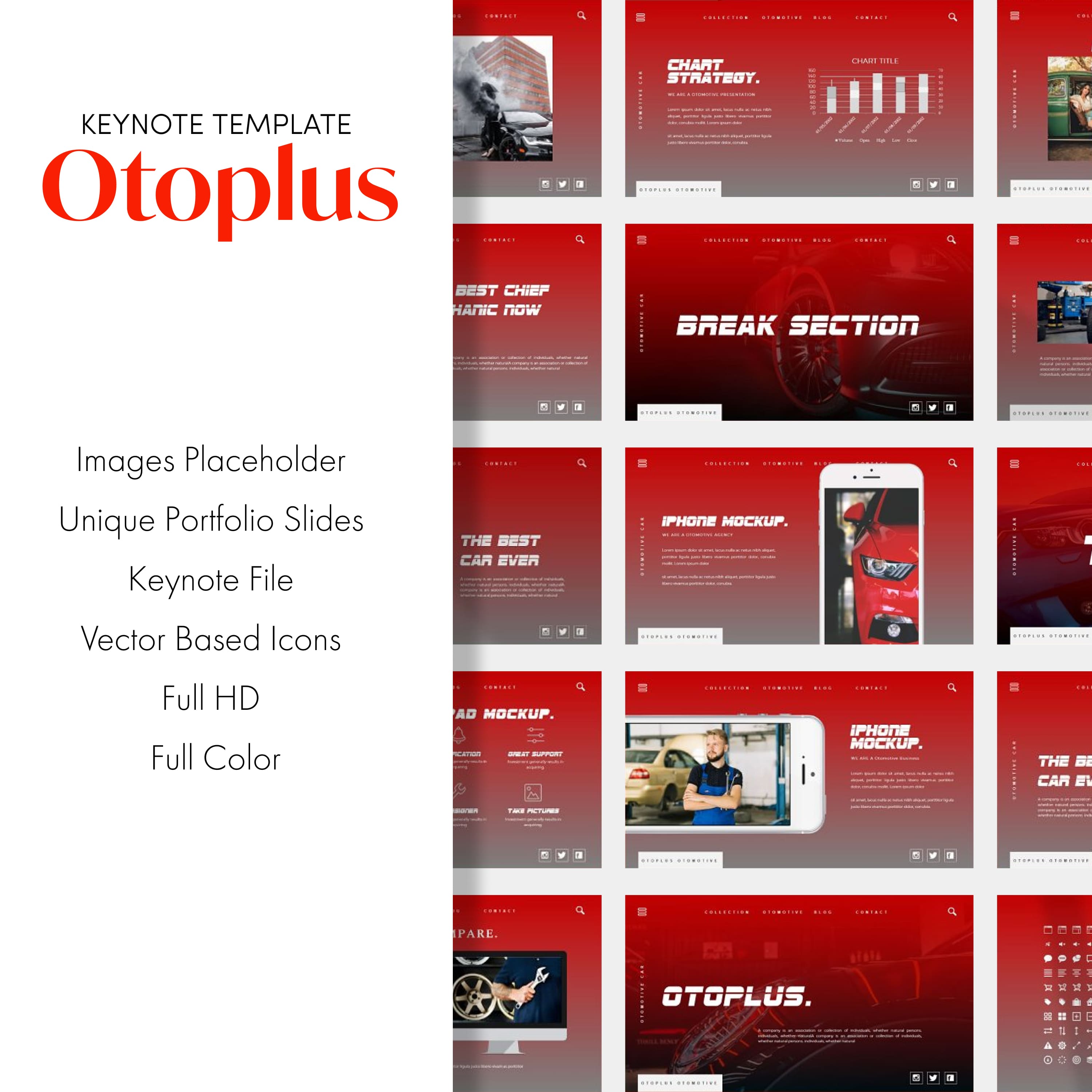 Otoplus keynote template - main image preview.