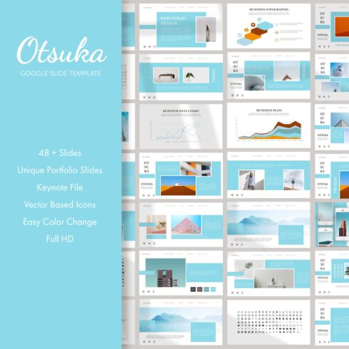 Otsuka keynote template - main image preview.