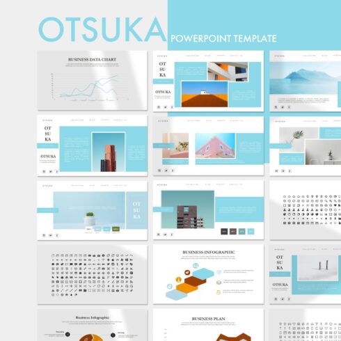 Otsuka powerpoint template - main image preview.