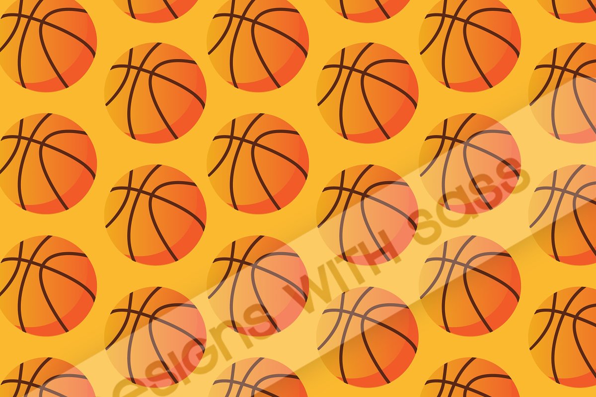 Colorful basketball elements.