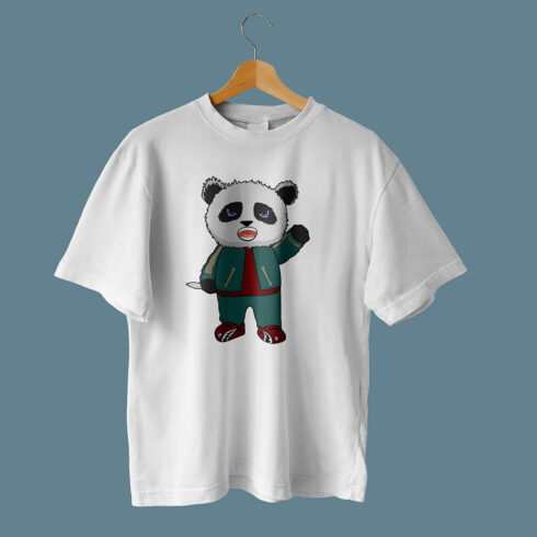 Cute Panda Illustration T-shirt cover image.