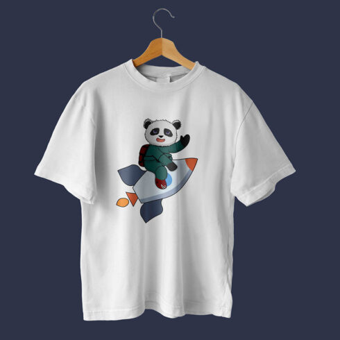 Cute Panda Bear Stroke PNG & SVG Design For T-Shirts