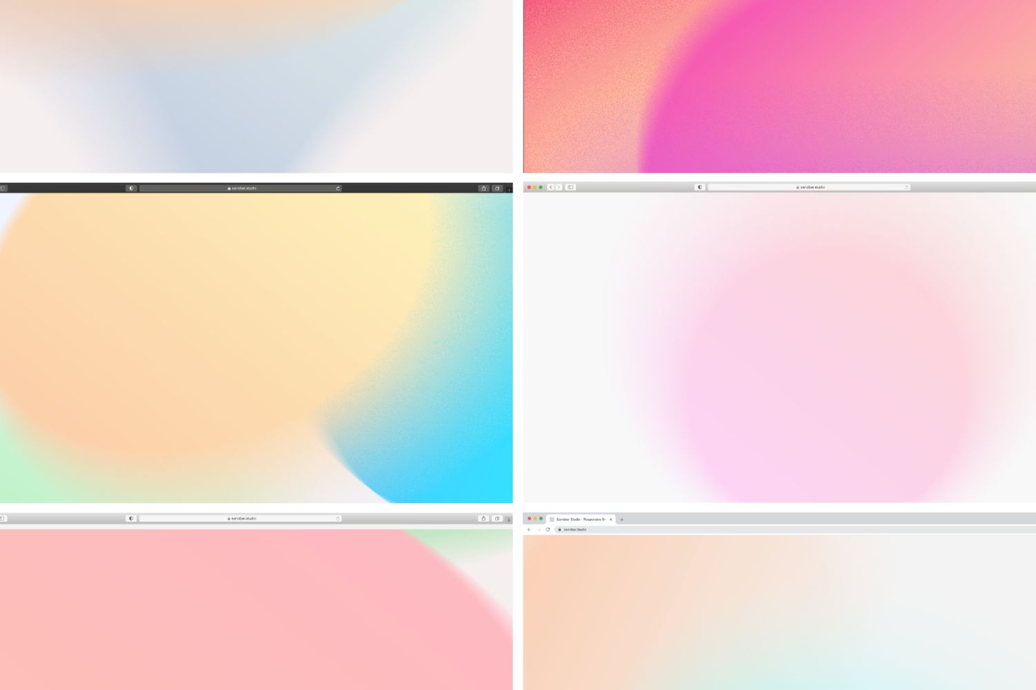 Responsive Vector Browser Mockups pastel gradient browser mockups.