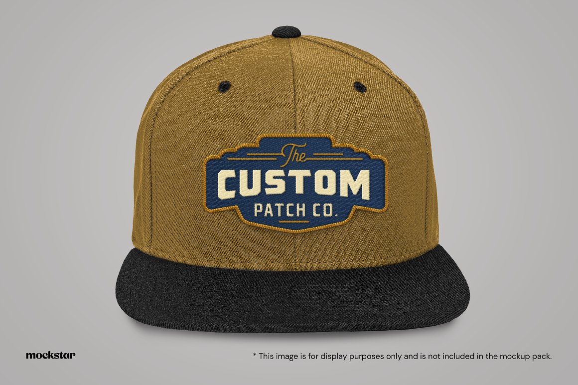 Mustard baseball cap with lovely custom patch.
