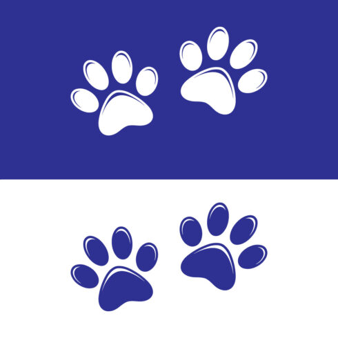 Paw Print Vector Illustration Logo Template cover image.