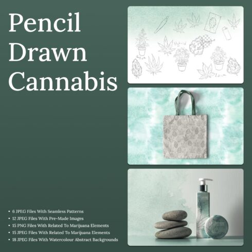 Pencil Drawn Cannabis.