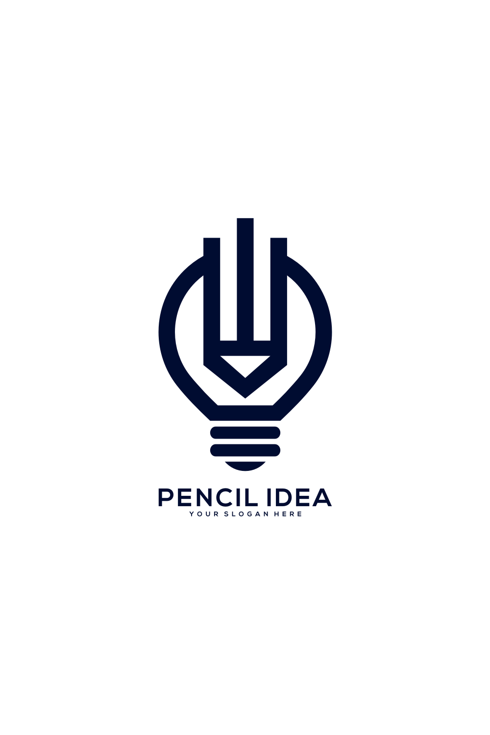 Pencil Lamp Idea Logo Vector Design Pinterest preview.