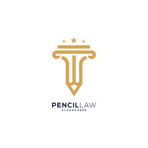 Pencil Law Logo Vector Design presentation.