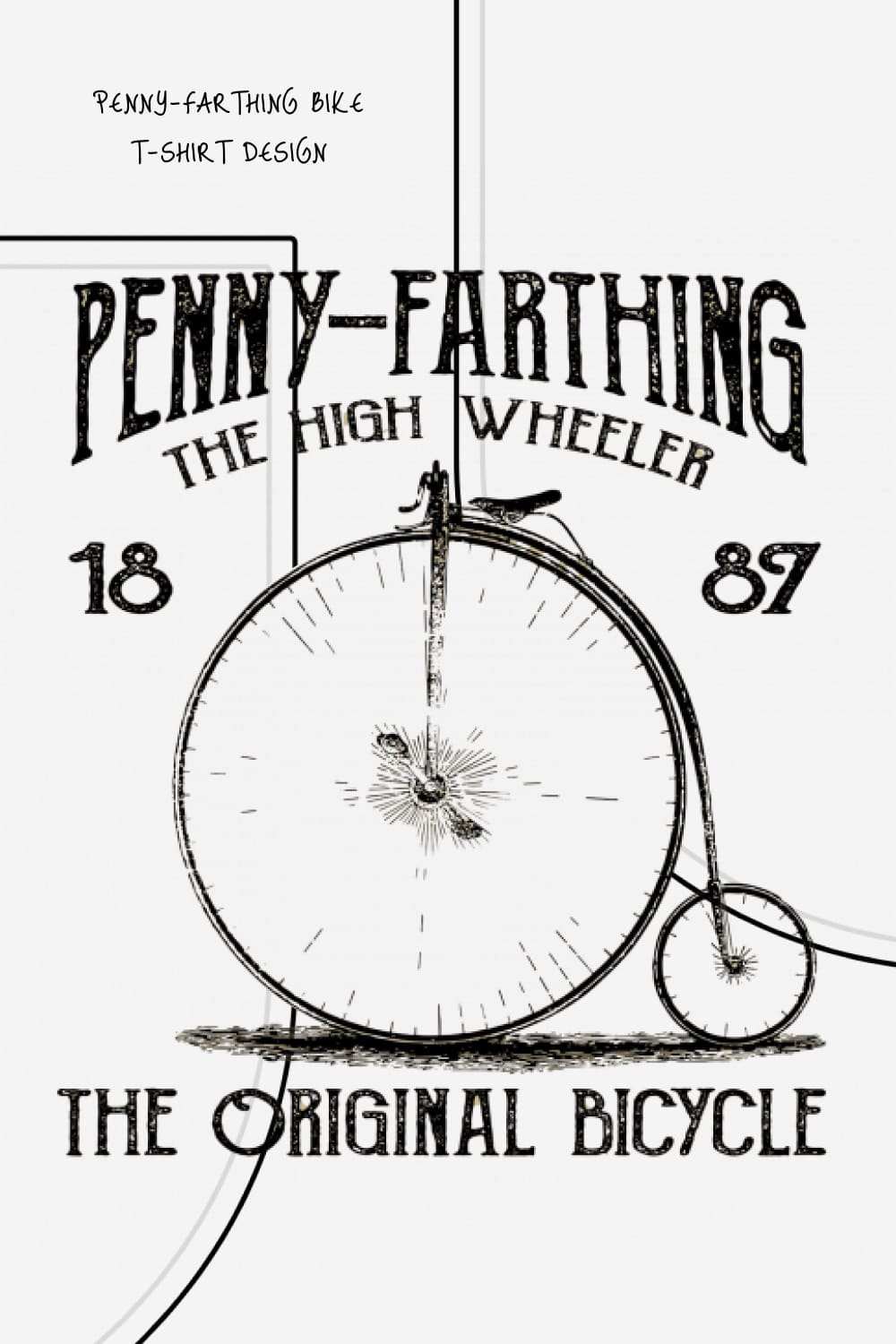 Penny-Farthing Bike T-Shirt Design - Pinterest.