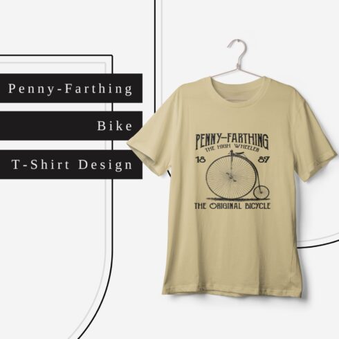 Penny-Farthing Bike T-Shirt Design.