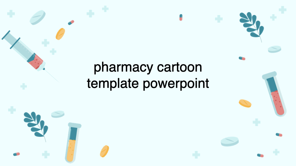 Delicate light blue template for pharmacy topics.