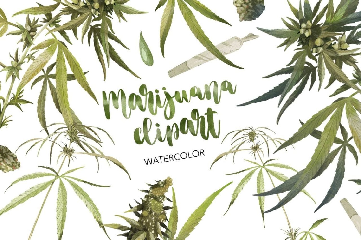 Cover image of Watercolor Cannabis.