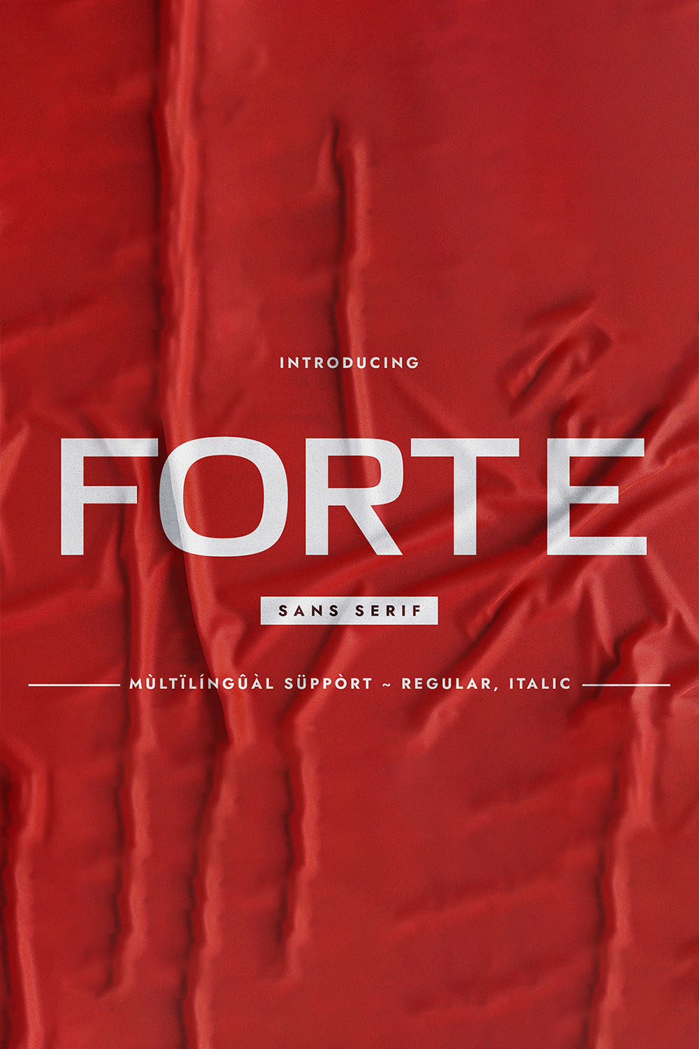 Forte Sans Serif Font Pinterest image.
