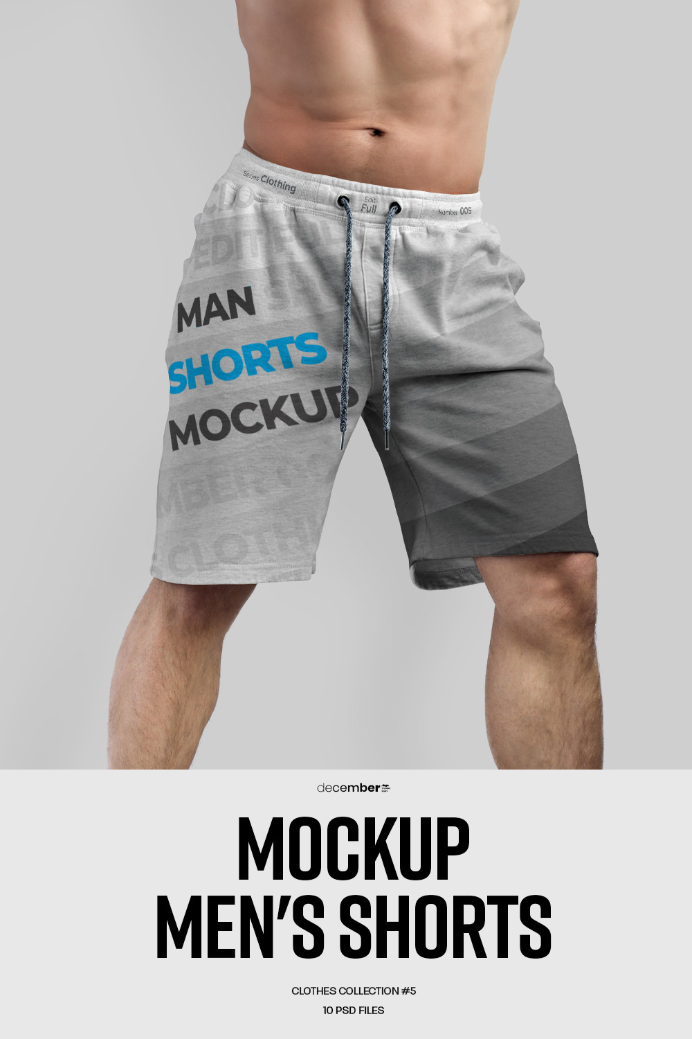 10 Mockups Athletic Shorts Man pinterest image.