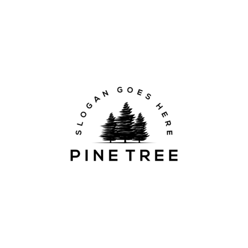 Pine Tree Logo Vector Design Template cover image.