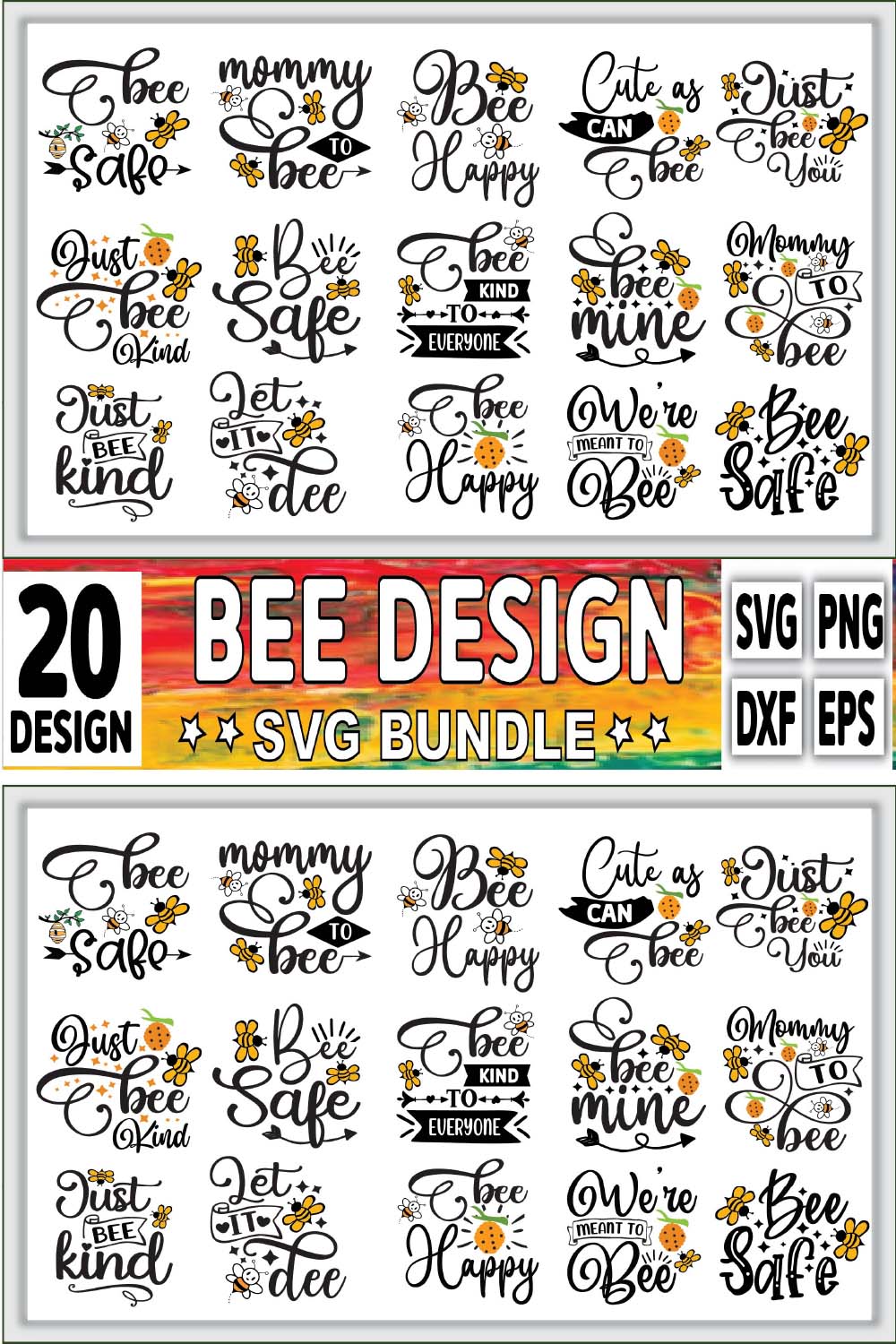 Bee design svg bundle.