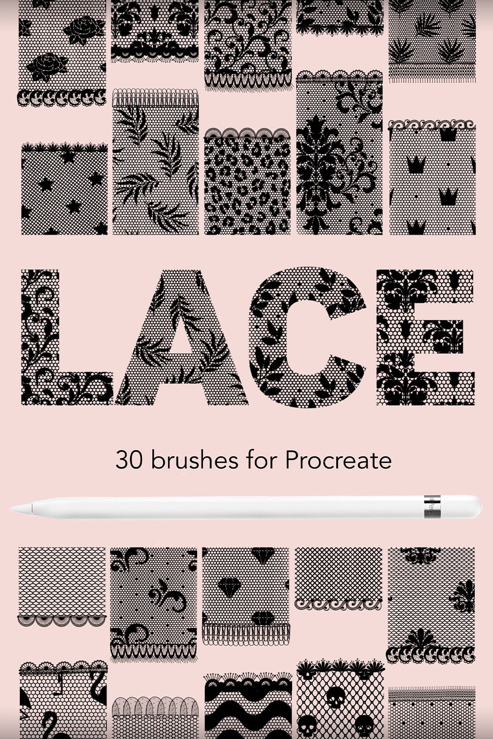 Lace Pattern Procreate Brushes - Pinterest.
