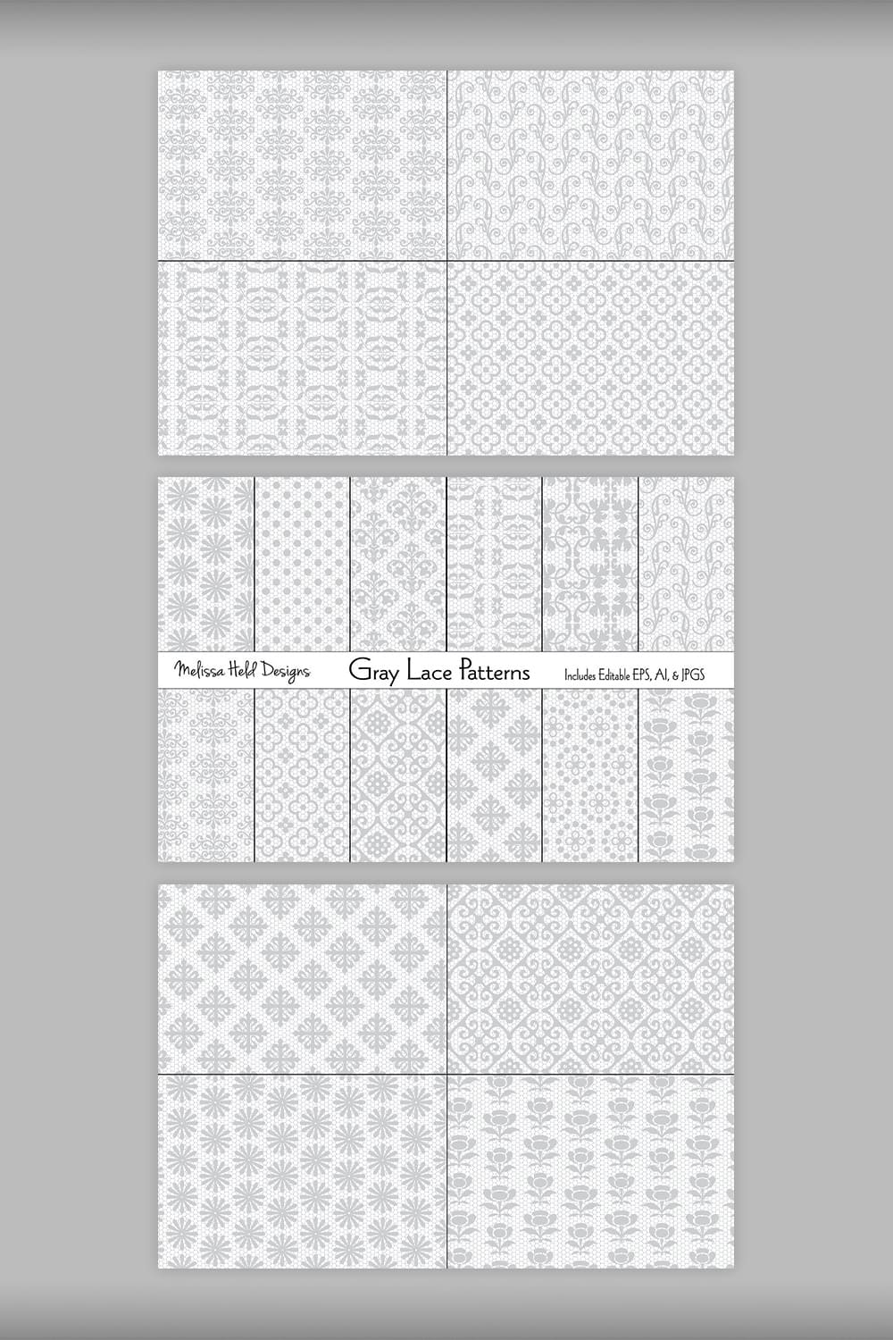 Gray Lace Patterns Preview.