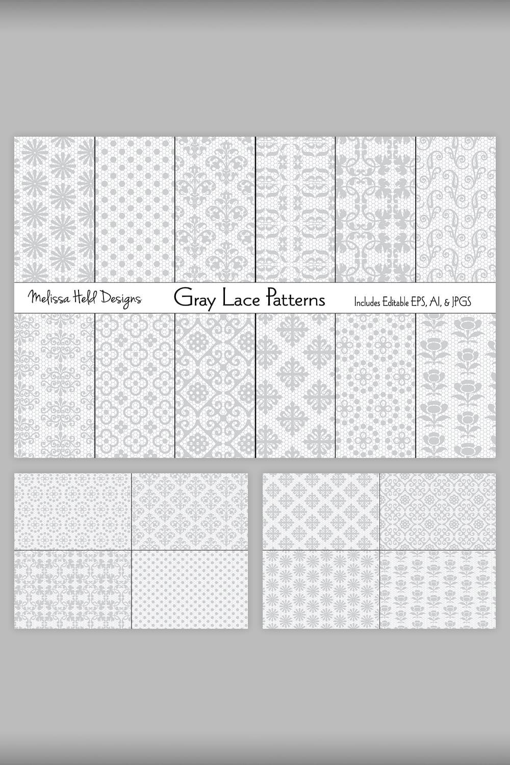 Gray Lace Patterns Preview.