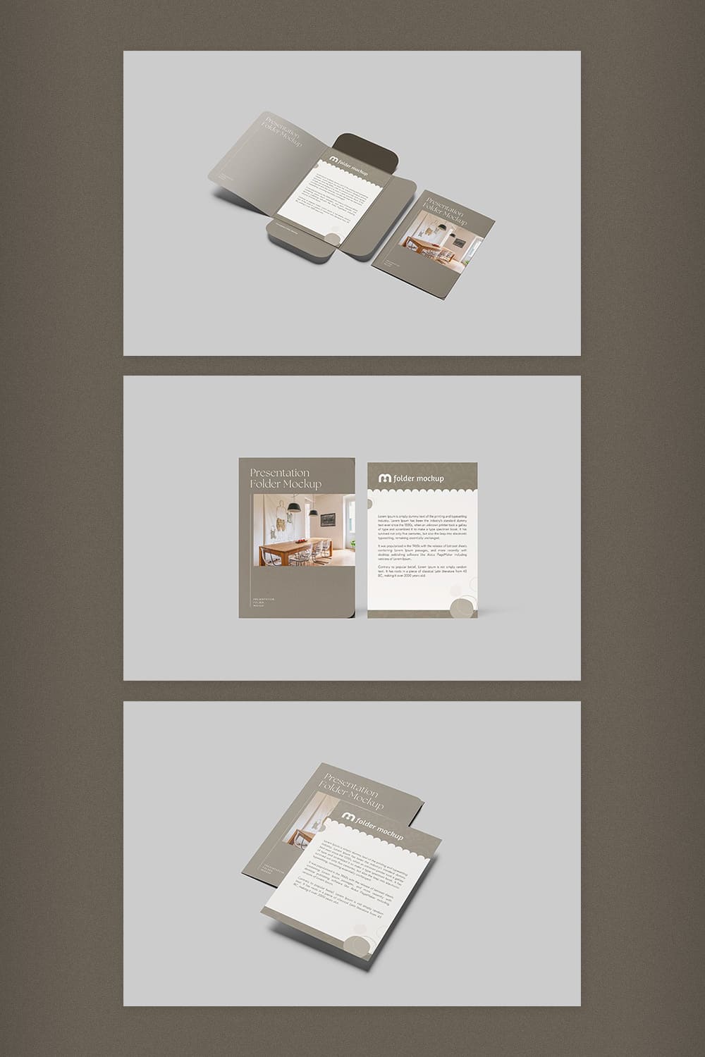 A pack of images of presentation folders with an enchanting design.