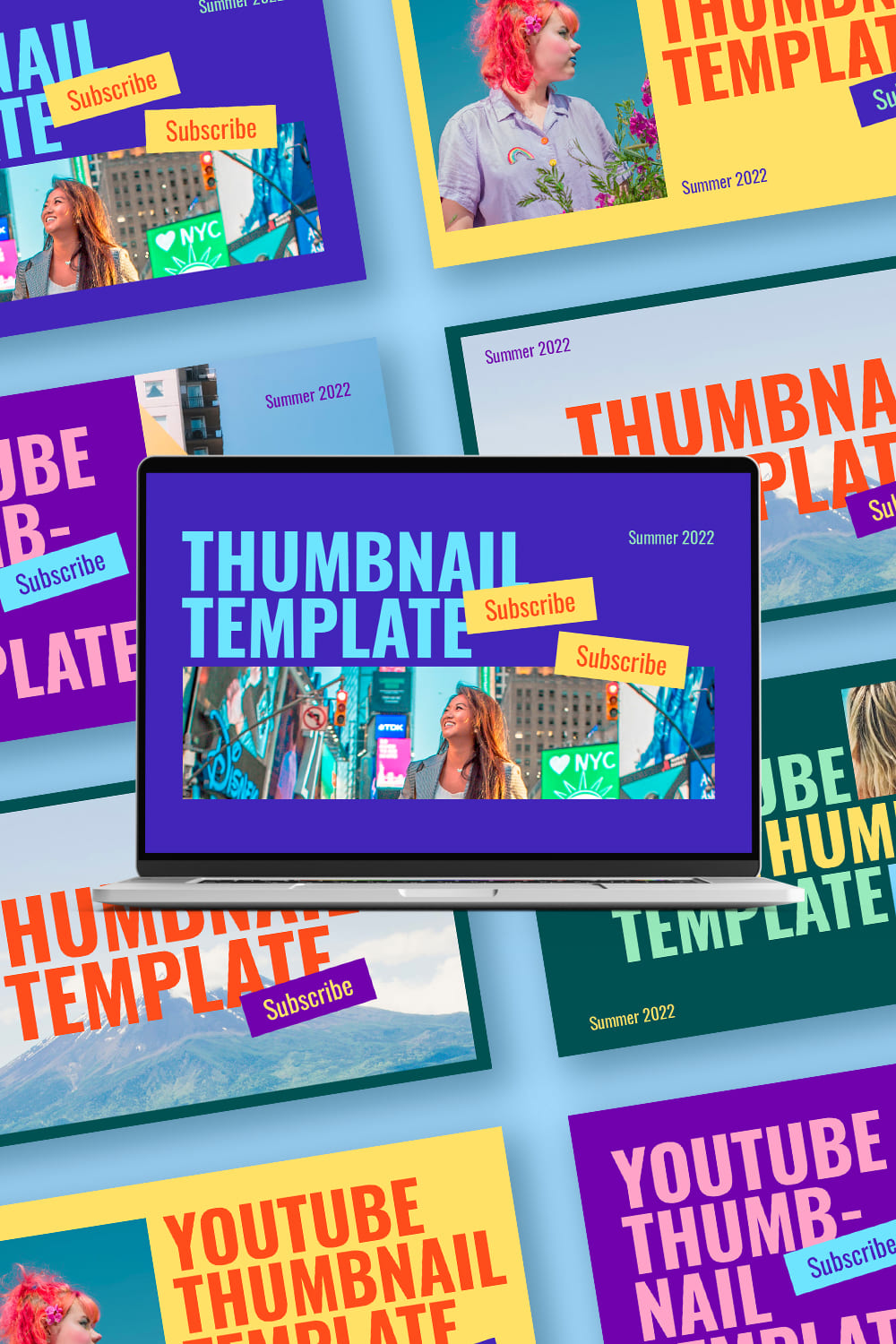 Bright template in popular colors for your youtube channel.