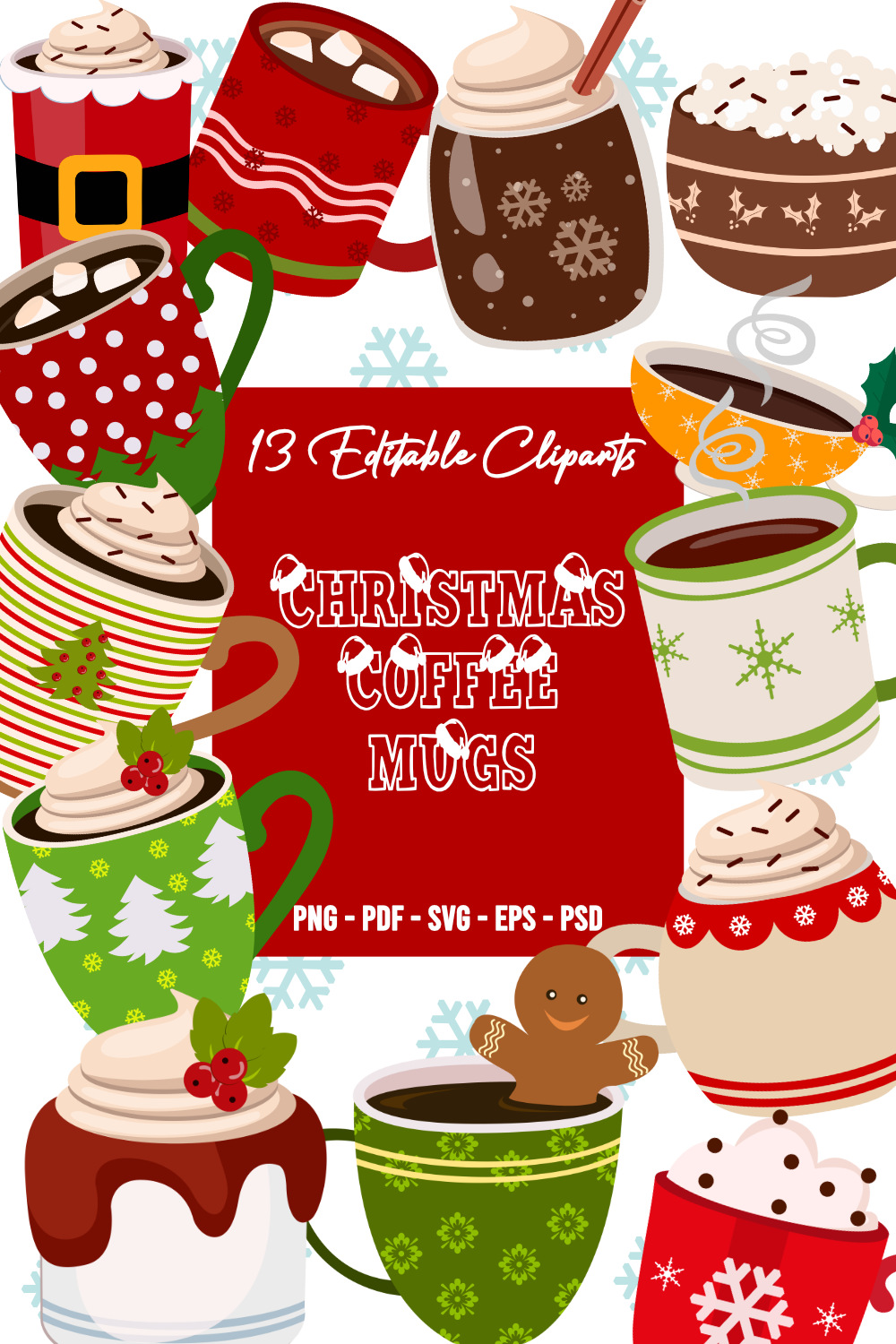 Pinterest Christmas Coffee Graphics image.