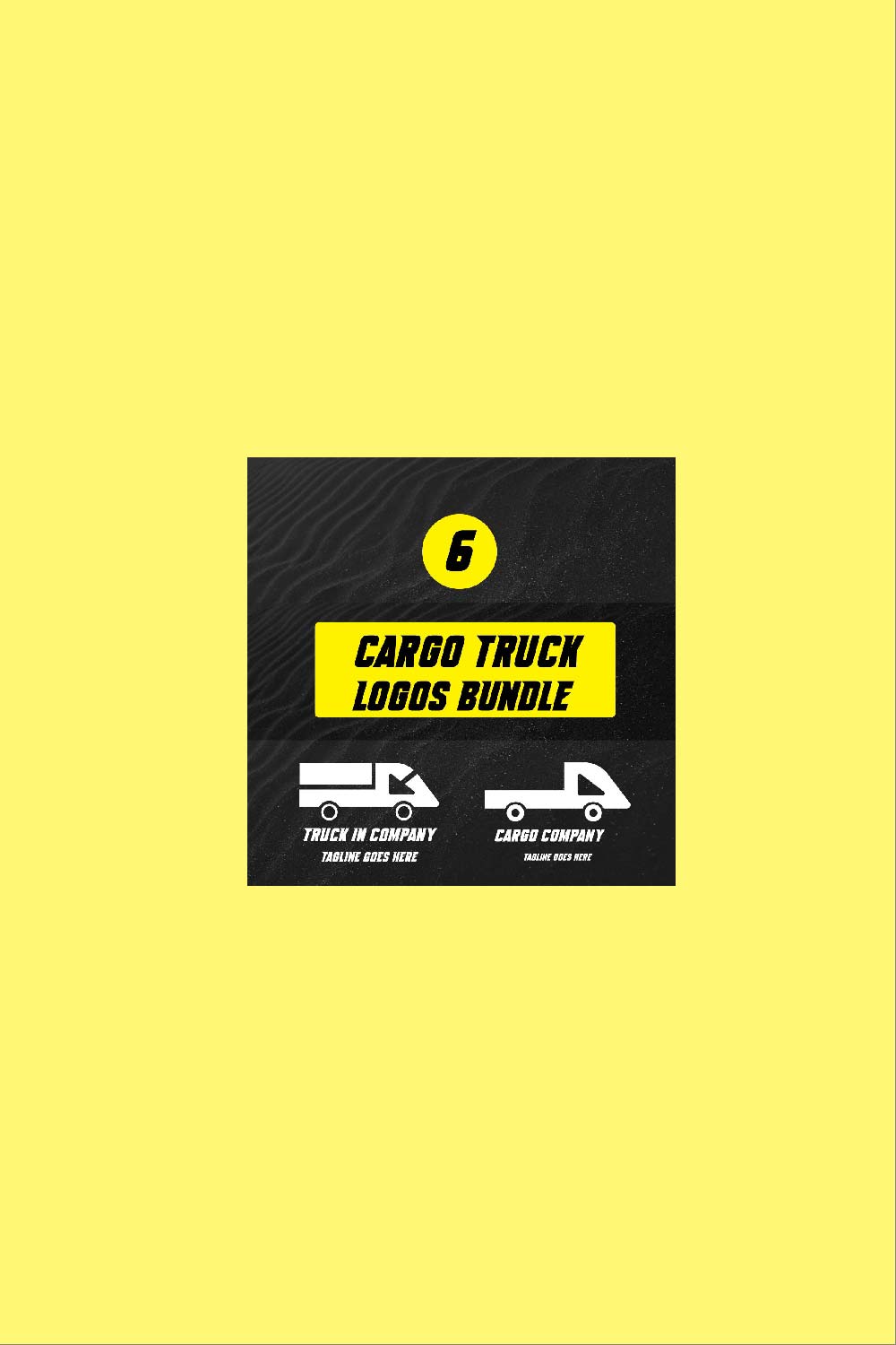 6 Cargo Truck Logo Templates for Only in $10 pinterest image.
