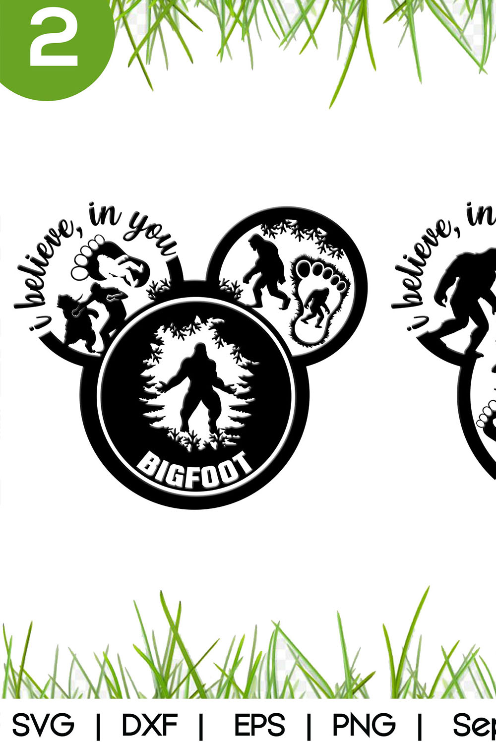 Bigfoot Mickey Logo SVG pinterest image.