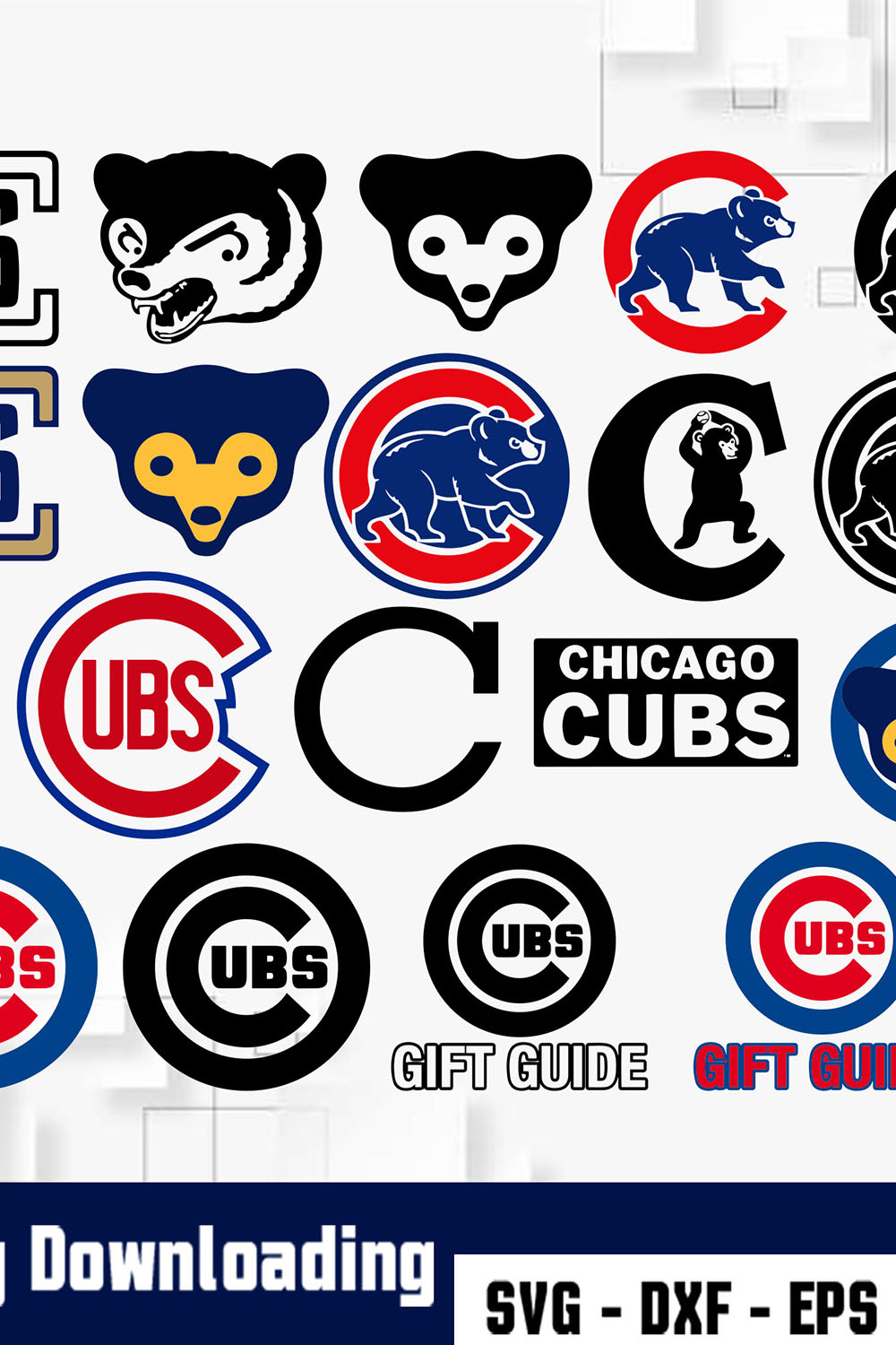 Chicago Cubs Logo SVG pinterest image.