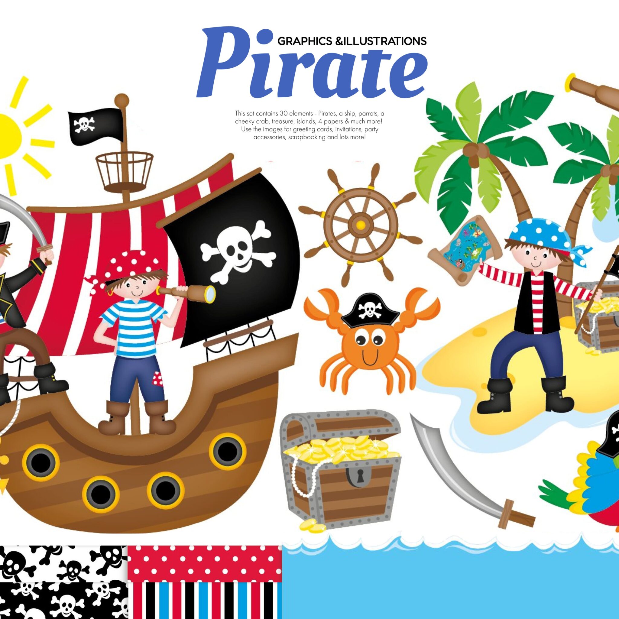 Pirate Clipart, Pirate Graphics & Illustrations, Pirate Ship ...
