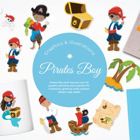 Pirates Boy graphics and illustrations.