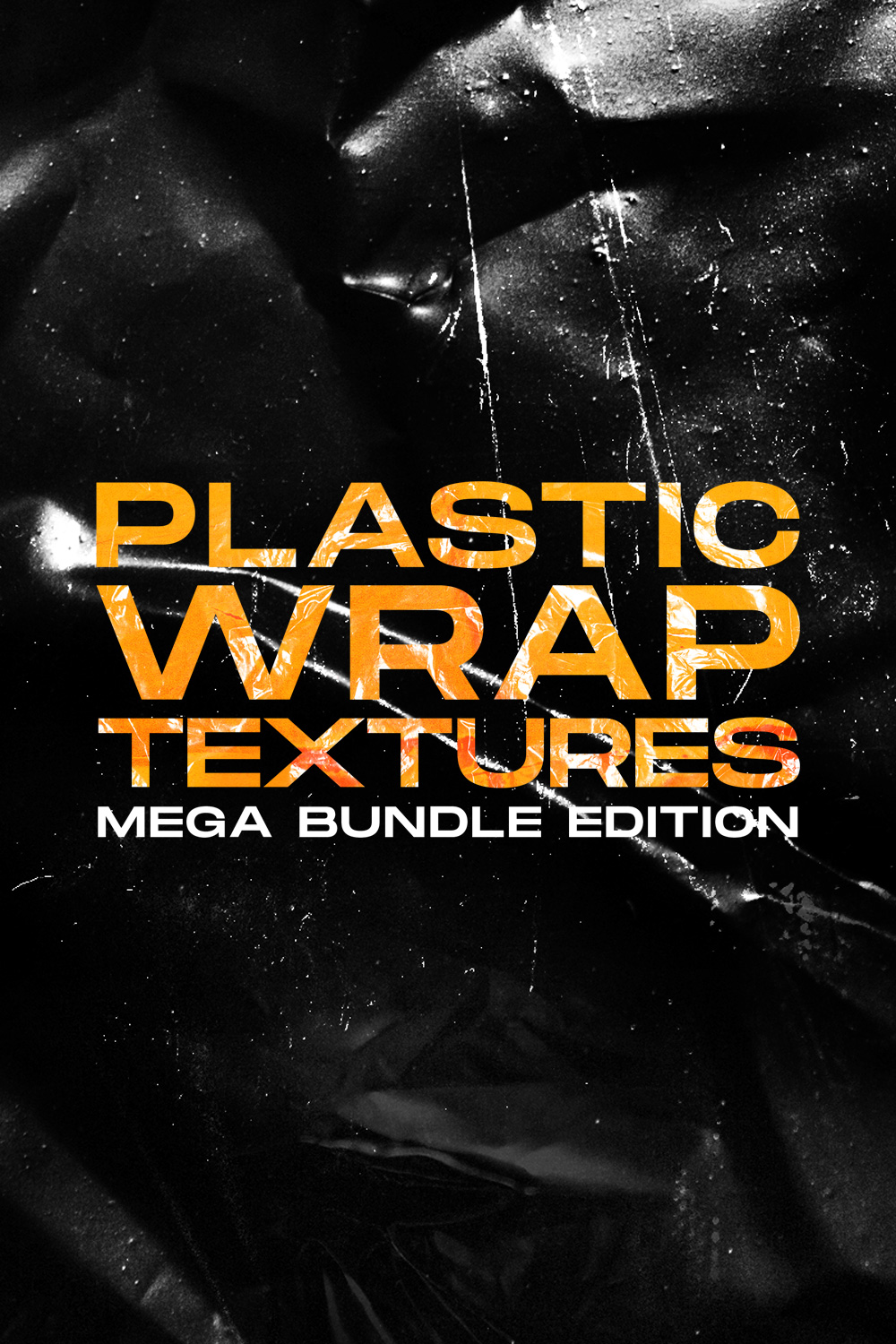 30 Plastic Wrap Textures Mega Bundle pinterest image.