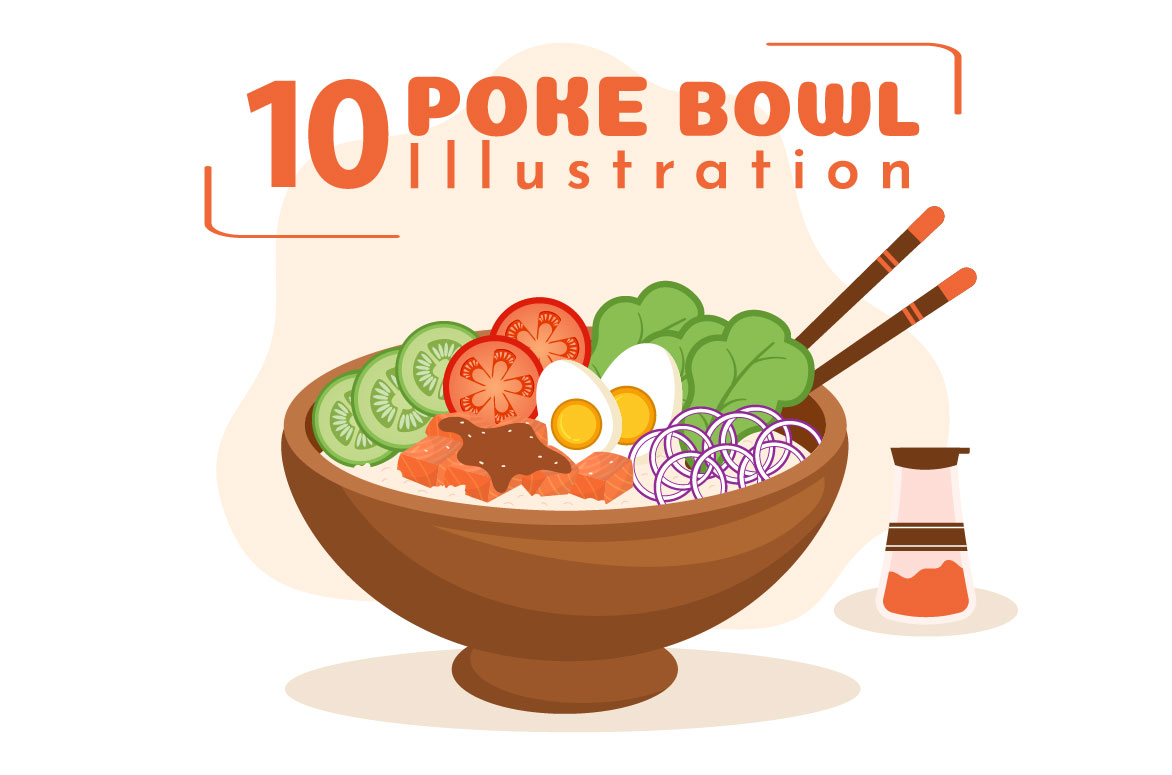 Poke Bowl Hawaiian Food Preview image.