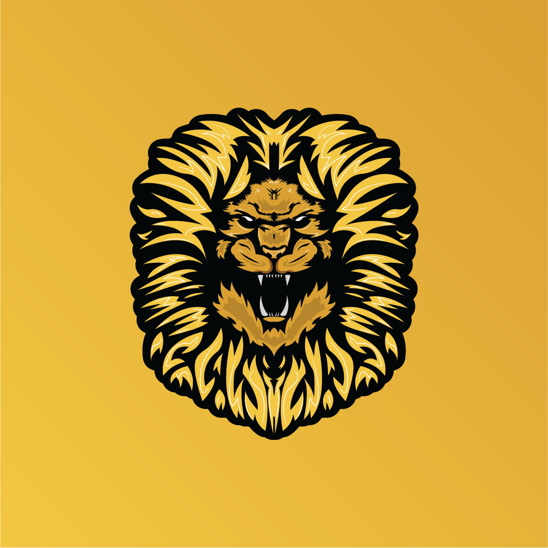 Lion Illustrator Logo preview image.