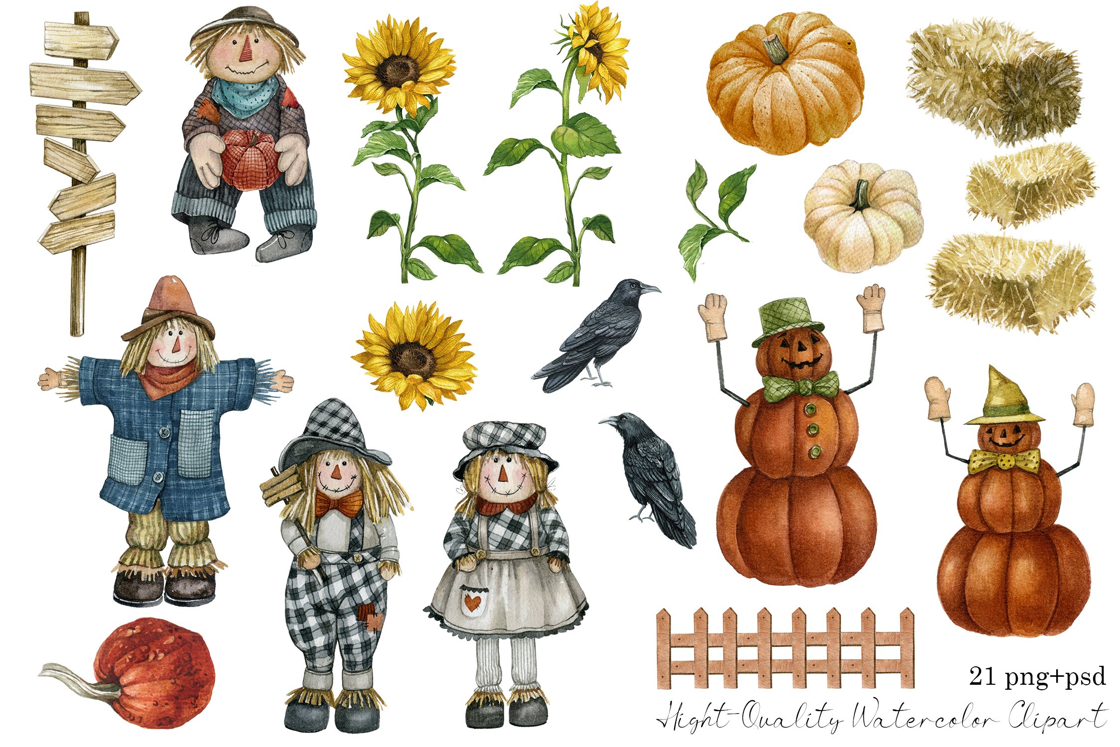 Classic autumn illustrations.