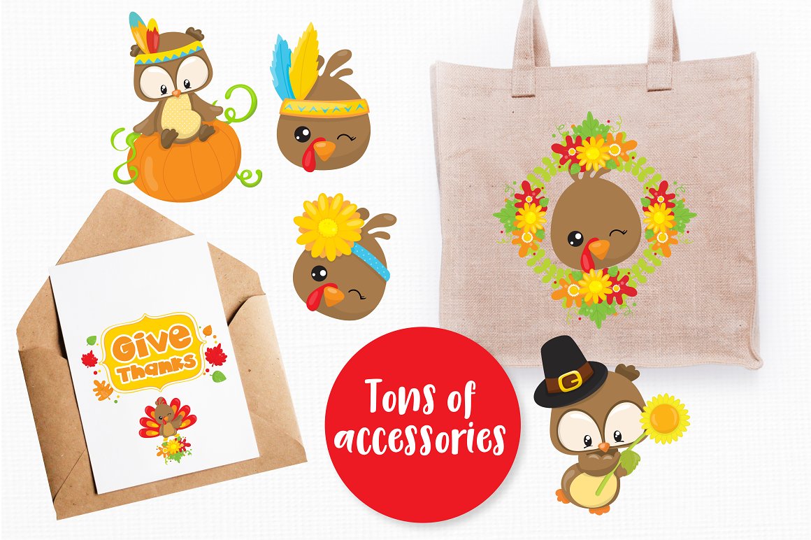 Use this Thanksgiving collection for different textures.