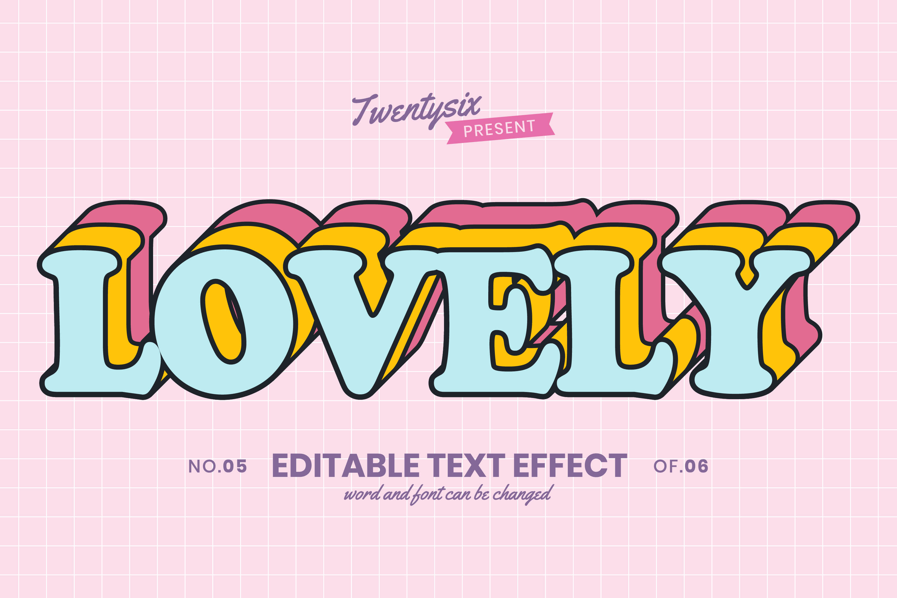 6 Retro Text Effect Style Editable for Illustrator for your ideas.