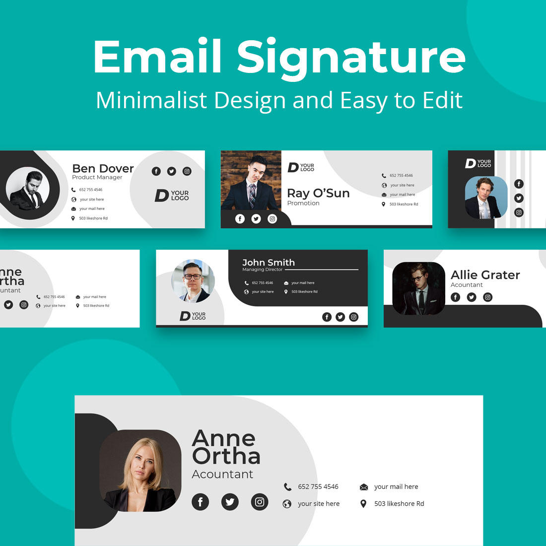 Modern Email Signature Template cover image.