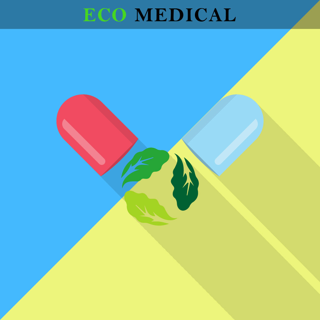 Eco Medical Logo Design Only $ 19 preview image.