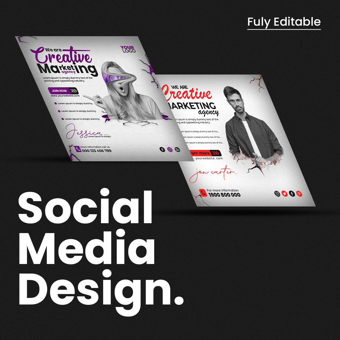 2 Beautiful Social Media Poster Only 5$ preview image.