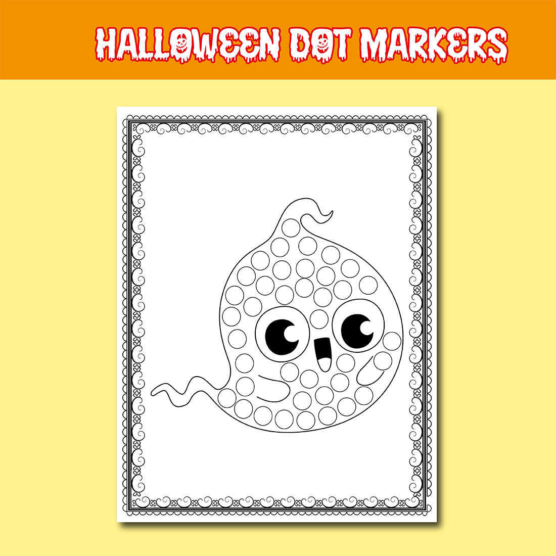 20 Pages Halloween Dot Markers Activity Book for kids fun.
