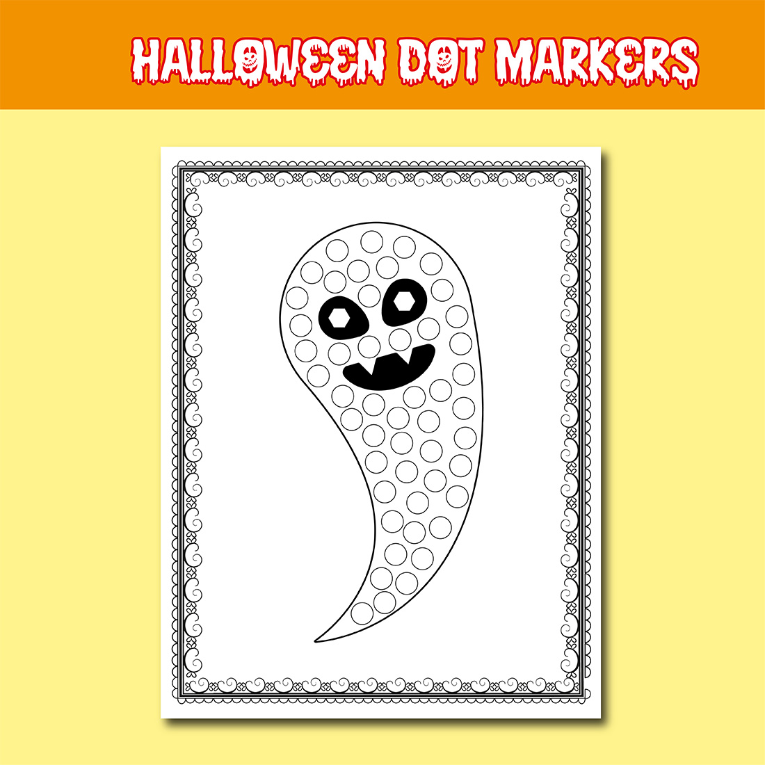 20 Pages Halloween Dot Markers Activity Book for print.